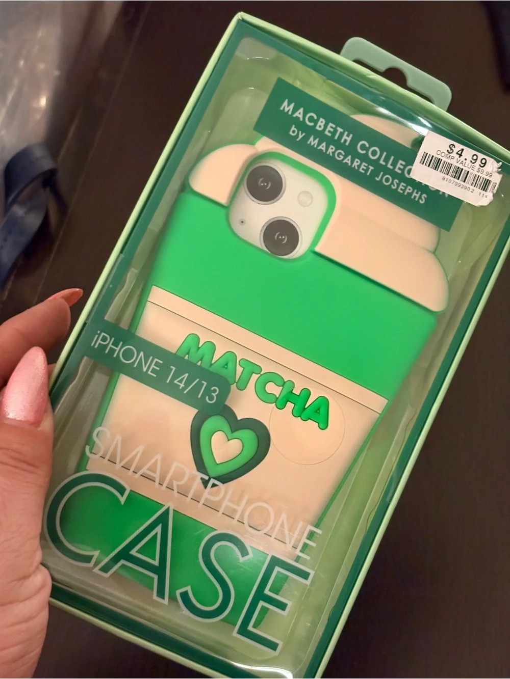 Macbeth Collection Matcha Green & Cream iPhone 14/13 Case by Margaret Josephs